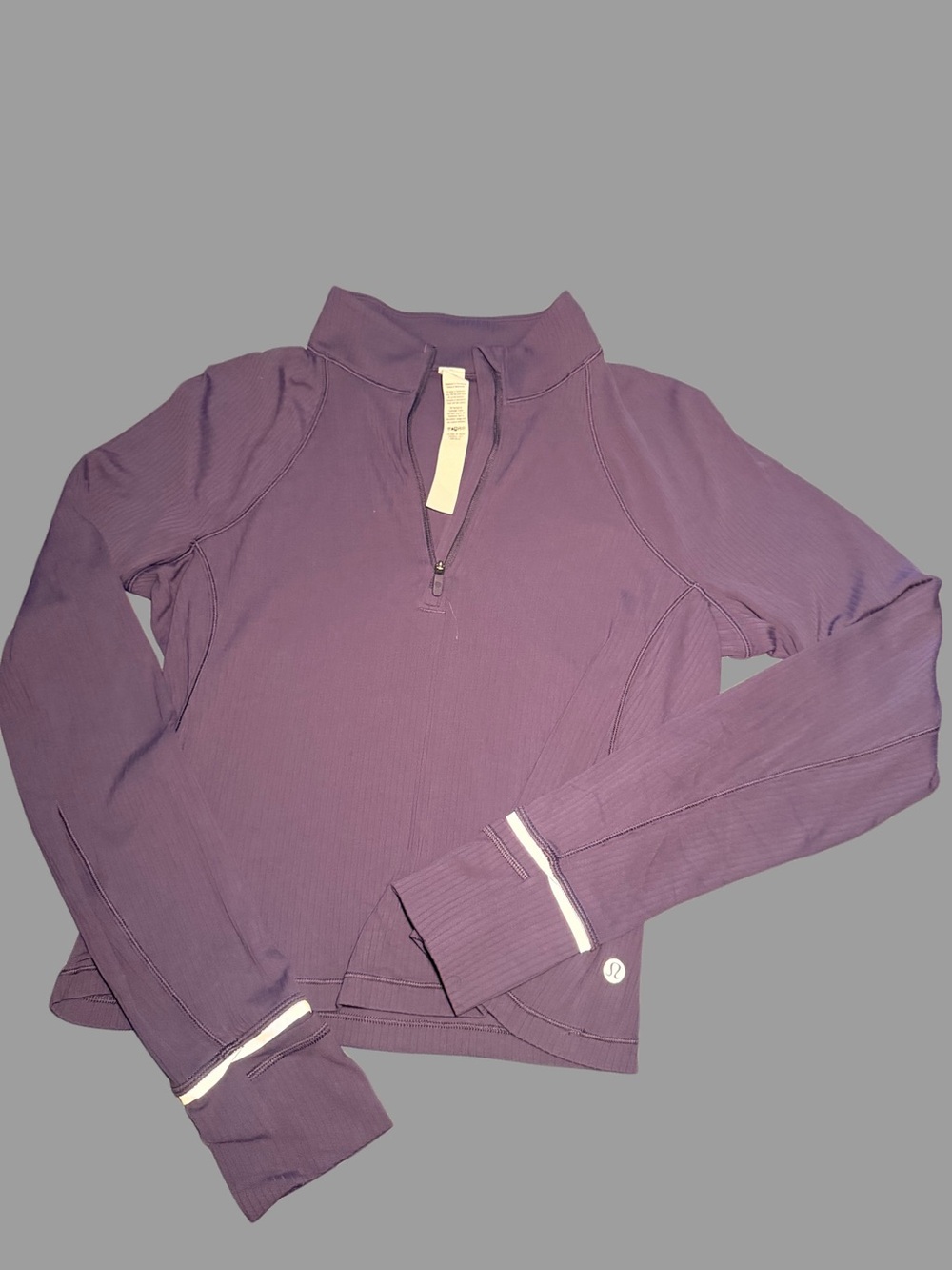 lululemon It’s Rulu Run Ribbed Cropped Half Zip 💜